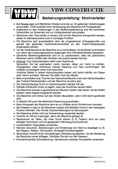 VDMJ Hersteller VDW Schmihing Bedding Master Profi Strohhäcksler:Der Bettenmacher für Tierwohl Frontladerstrohhäcksler Radladerhäcksler für Stroh Hofladerstrohhäcklser Einstreuhäcksler Gebläseinstreuhäcksler