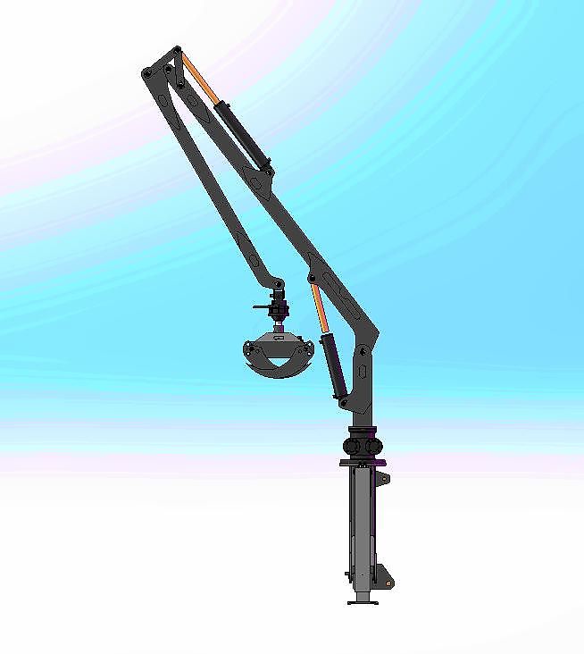 Forstkran Kran HRK3000 Forstkran, Rückekran, Kran mit Rotator für Dreipunkt, 4,6m, 2.000Kg