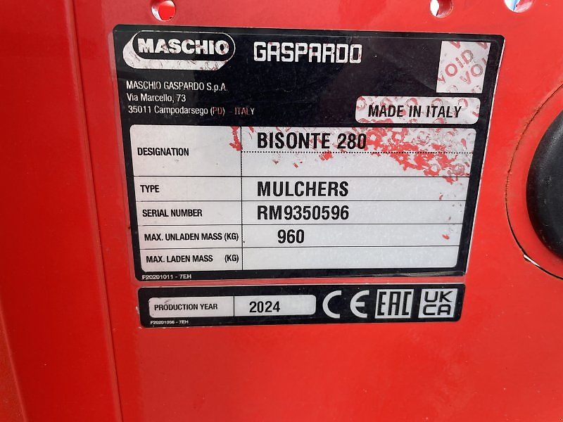 Maschio Bisonte 280 *Miete ab 198€/Tag*