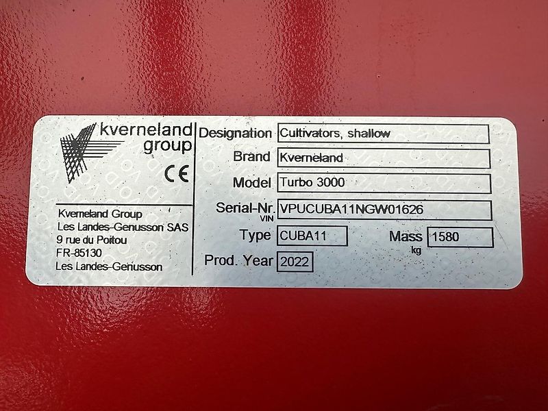 Kverneland Turbo 3000