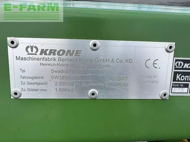 Krone swadro tc 760