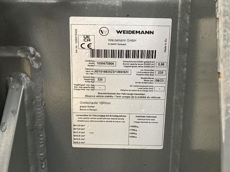 Kramer 1600 mm Silagebeißschaufel