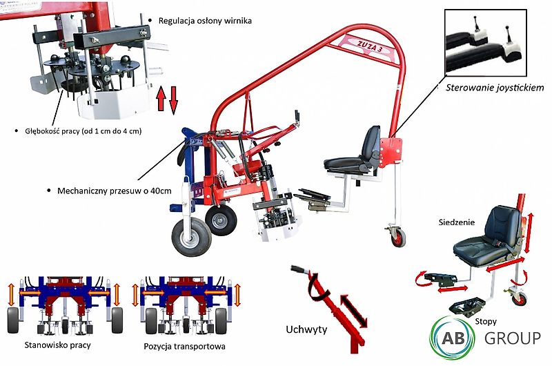 Jagoda jednorzędowy opielacz do chwastów ZUZA 3