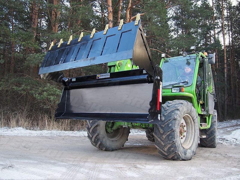 KREATEC Schaufel 4in1/Klappschaufel HEAVY für Teleskoplader, Lader mit Hardox 500