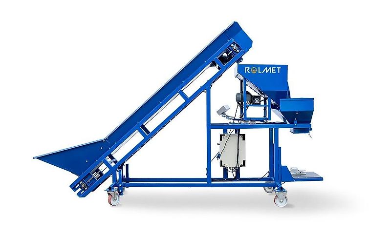 ROLMET Absackwaage für Kartoffeln, Karotten, Zwiebeln WE-1 / Wagopakowarka do pakowania warzyw / Máquina de pesaje y envasado WE-1