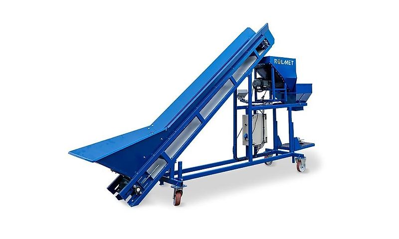 ROLMET Absackwaage für Kartoffeln, Karotten, Zwiebeln WE-1 / Wagopakowarka do pakowania warzyw / Máquina de pesaje y envasado WE-1